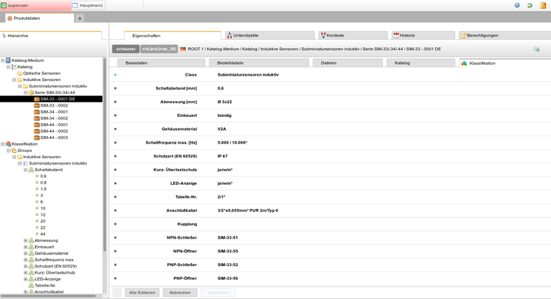 PIM System: Produkte mit vielen technischen Eigenschaften