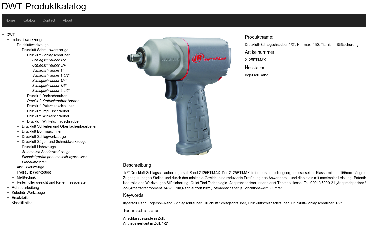 Intranet Produktinformationssystem