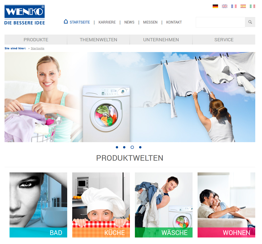 Product Information Management bei Wenko mit Produkten für Bad und Wohnen.
