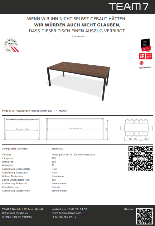 Konfiguration digital und analog verfügbar über Datamatrix-Code