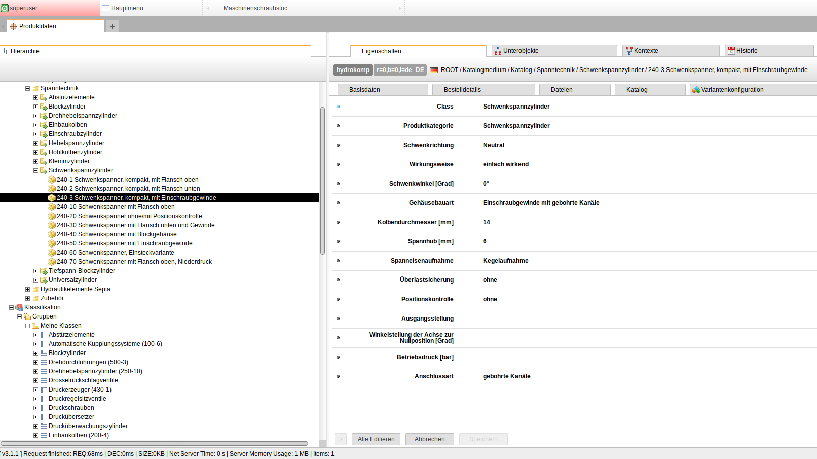 Backend: easy to use maintenance masks