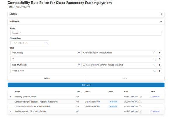 Compatibility Finder: Administration backend